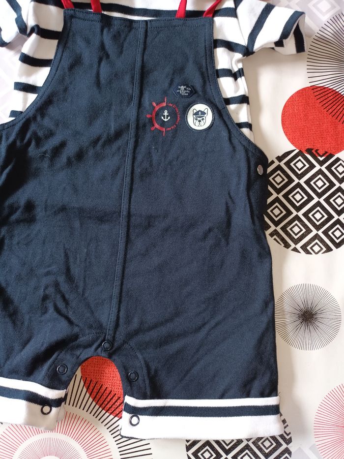 Tenue ensemble salopette short Neuf 🏷 taille 12 mois  valeur 49€ - photo numéro 7