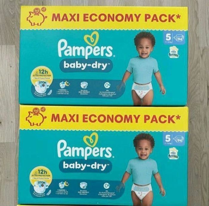 2 cartons Pampers taille 5