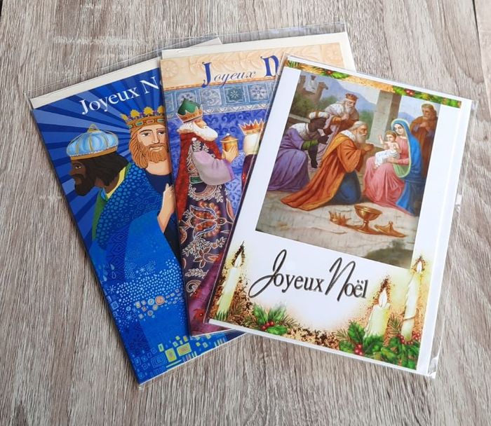 Lot de 3 cartes de vœux neuves, lot 16