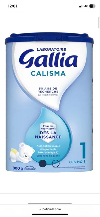 Boîte de lait en poudre Gallia