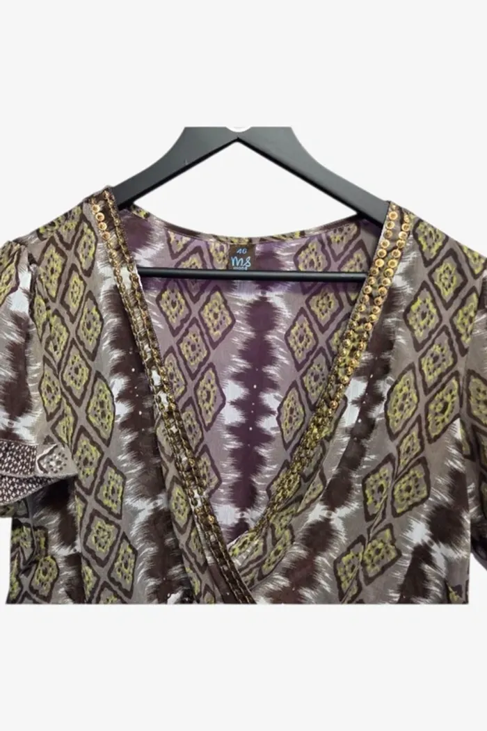 Blouse manches courtes voile T46 M&S Mode - photo numéro 3