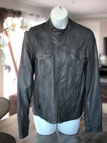 Blouson aviateur gris anthracite