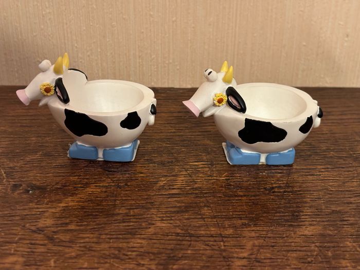 Lot de 2 coquetiers neufs  en forme de « Vache » - photo numéro 2