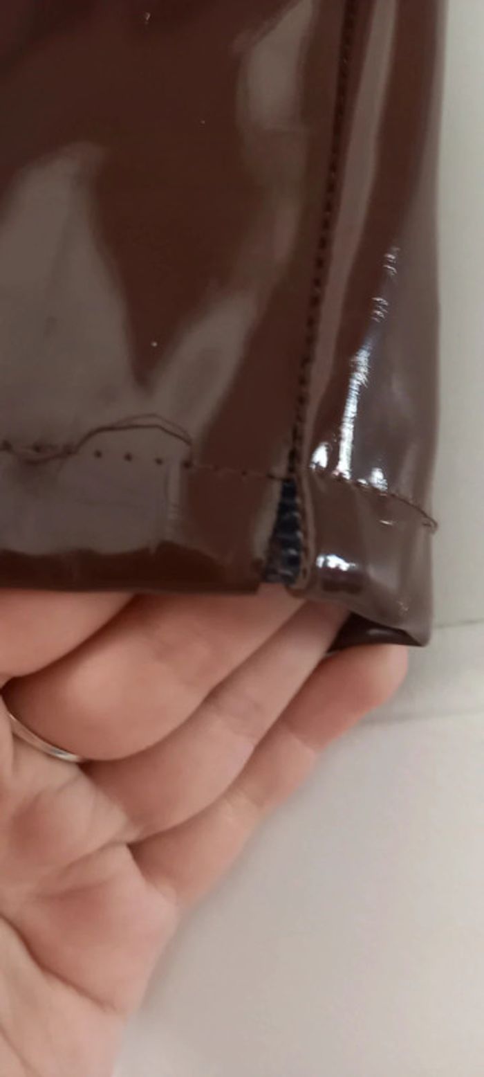 Jupe effet vynile brune missguided 38 - photo numéro 4