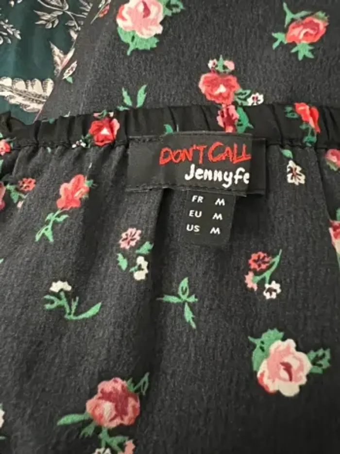 Top volants noir fleuri Jennyfer - photo numéro 4