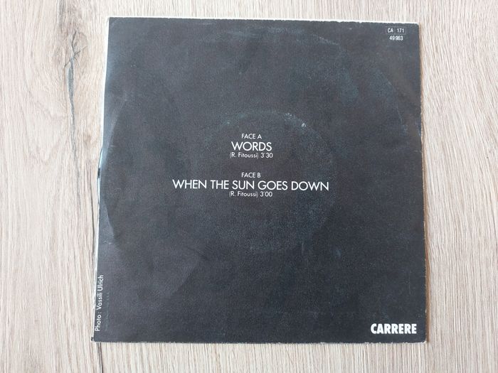 Disque vinyle 45 tours FR David Words - photo numéro 2
