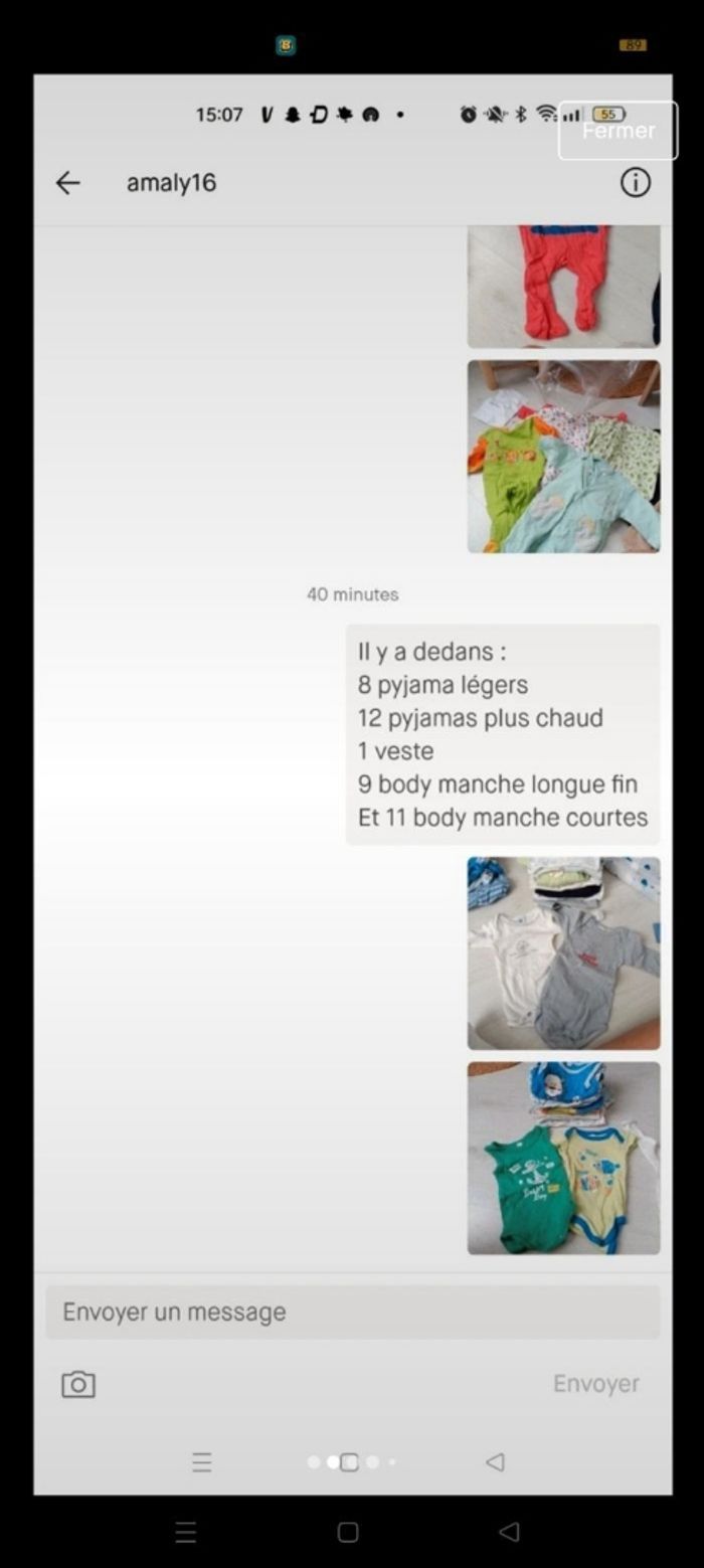 Lot pyjama body trois mois - photo numéro 2