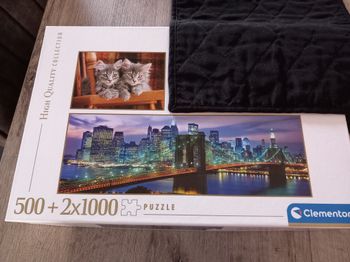 Lot de 2 puzzles Clementoni neufs kittens chatons et New York