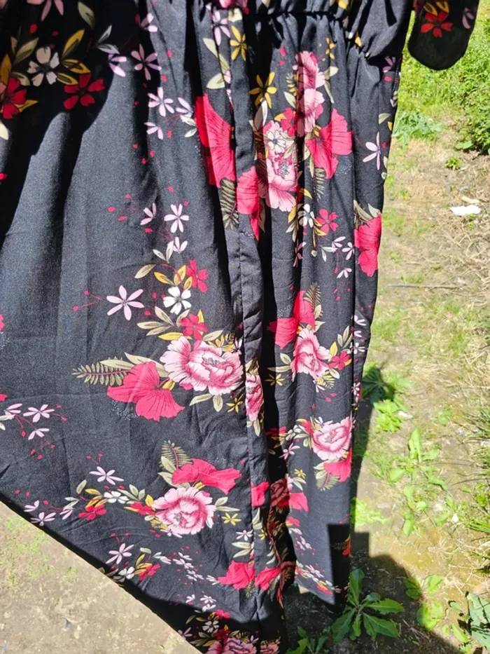 Robe longue fleurie fendu femme grande taille 48 - photo numéro 13