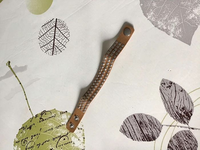 Bracelet marron et argenté 3 rangées - photo numéro 3