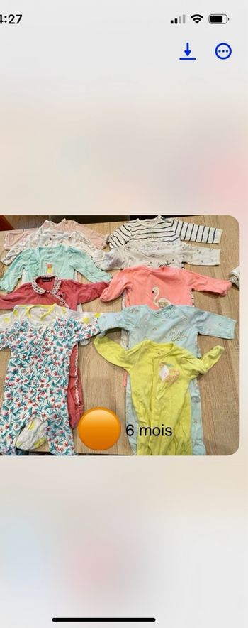 Lot vêtements bébé fille 6 mois