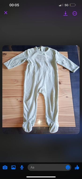 Pyjama velours bébé