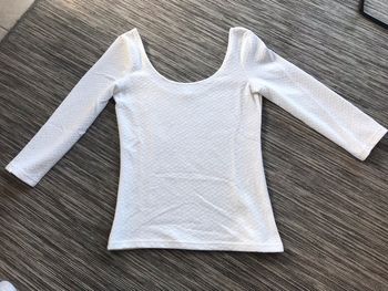 Haut matelassé blanc cassé