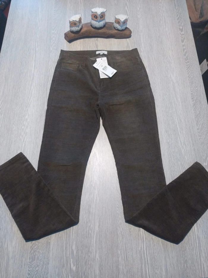 Panlon velours jacqueline Riu marron foncé taille 36 - photo numéro 2