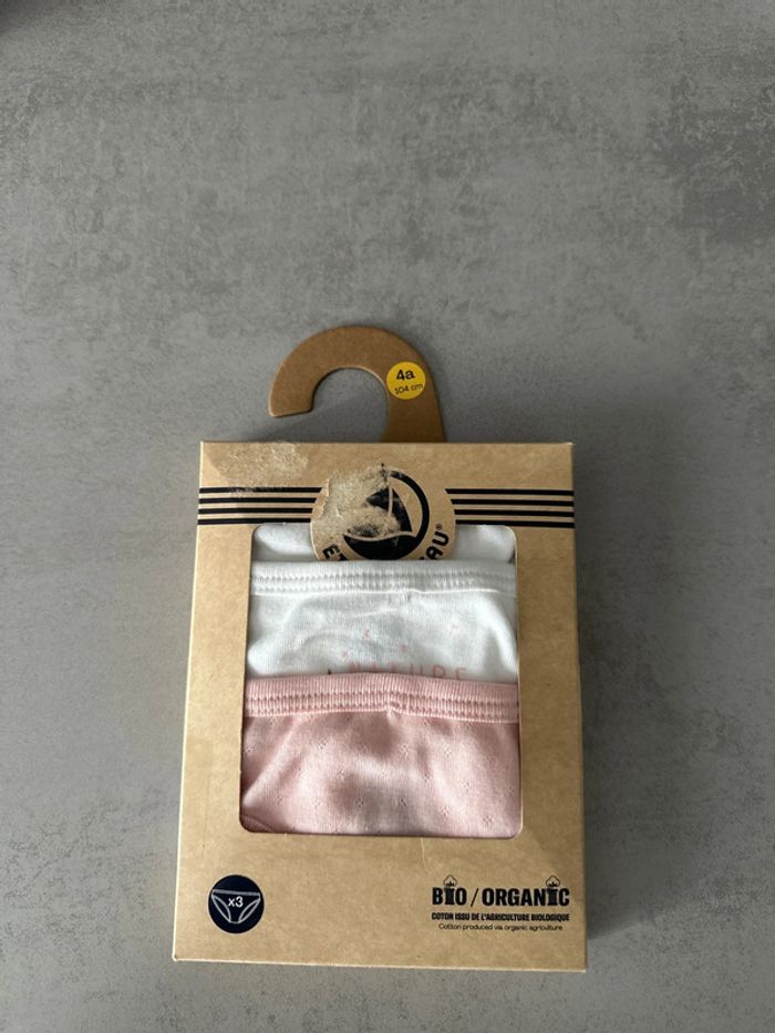 Lot de 3 culottes petit bateau 4 ans