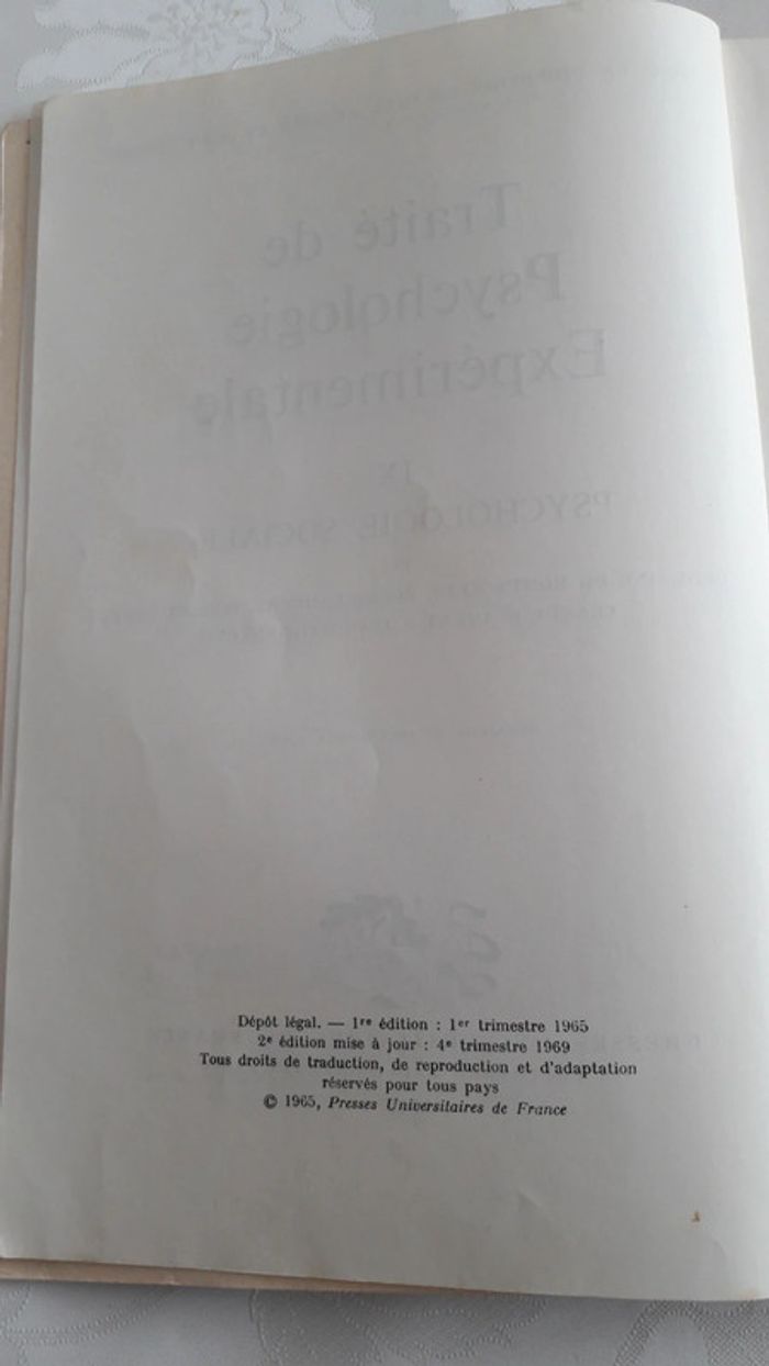 Traité de psychologie expérimentale - photo numéro 5