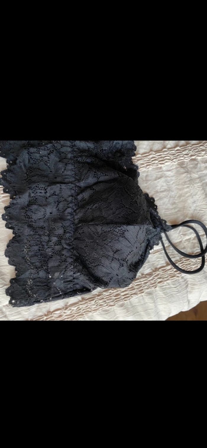 Bustier en dentelle, noir, taille XL, comme neuf - photo numéro 3