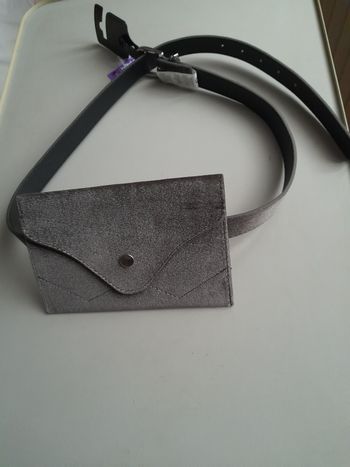 Ceinture + pochette daim femme