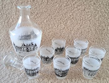 🍽 Service à liqueur décors Chateaux de la Loire