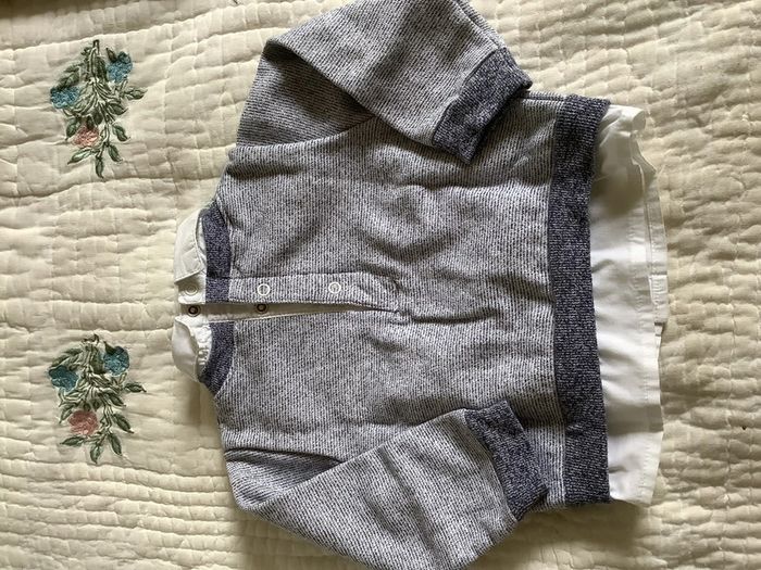 Haut bébé 12 mois manches longues genre marin - photo numéro 5