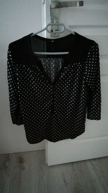 Chemisier à pois très fin