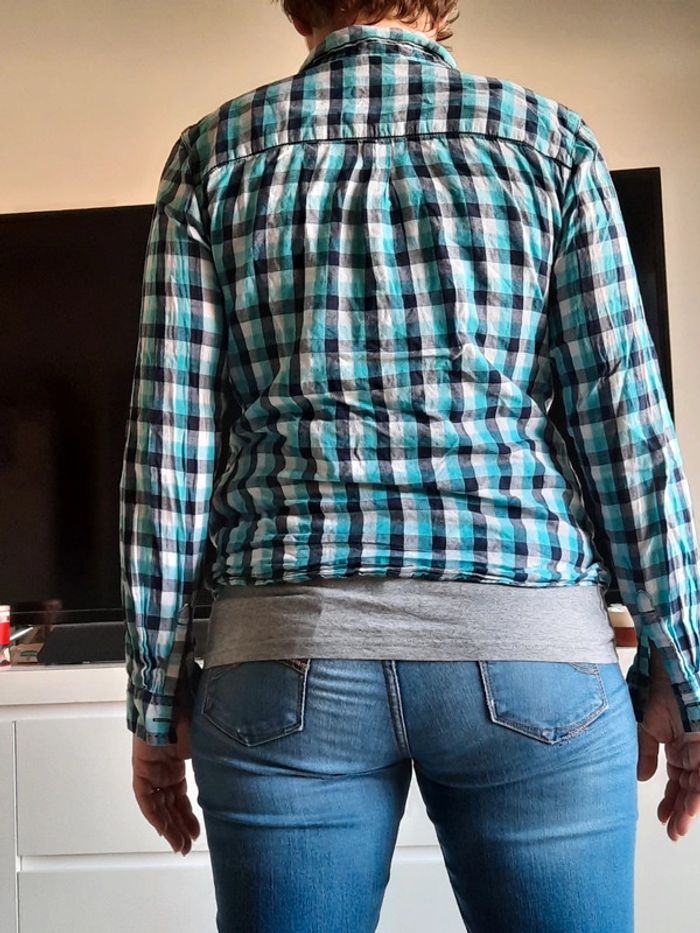 Chemise dégradée de bleu Taille 38/40 - photo numéro 3
