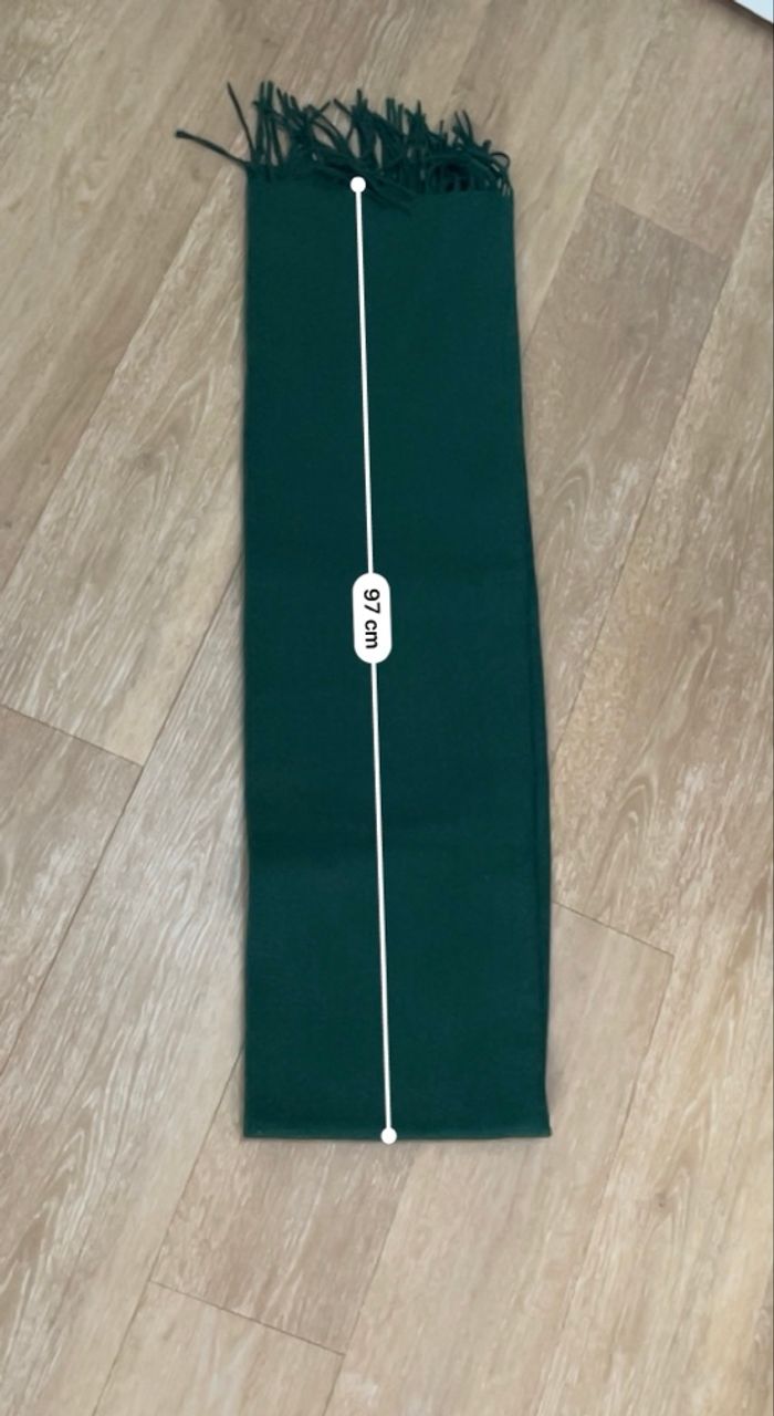 Echarpe ultra douce à franges | Taille Unique Femme | Vert forêt - photo numéro 2