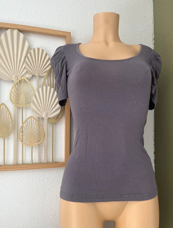 T-shirt vintage à manches courtes bouffante Jennyfer taille S