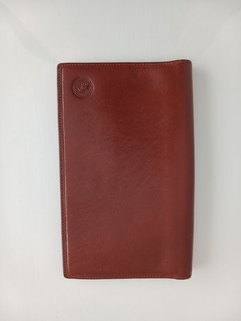 Portefeuille Compagnon "Elephant d'Or" - Cuir Véritable Marron