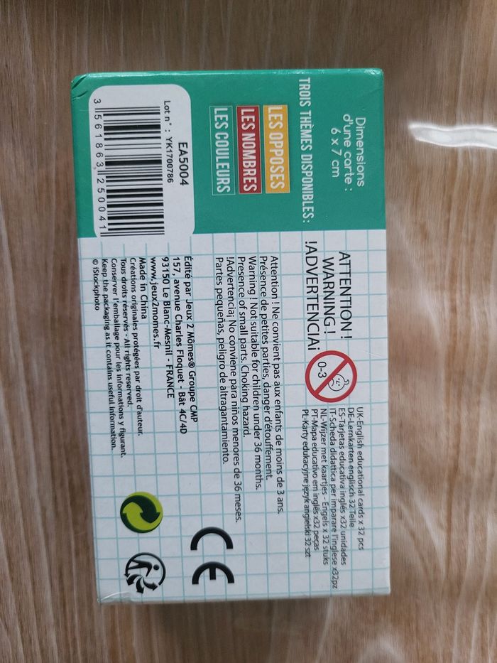 Jeu cartes educatives anglais - photo numéro 2