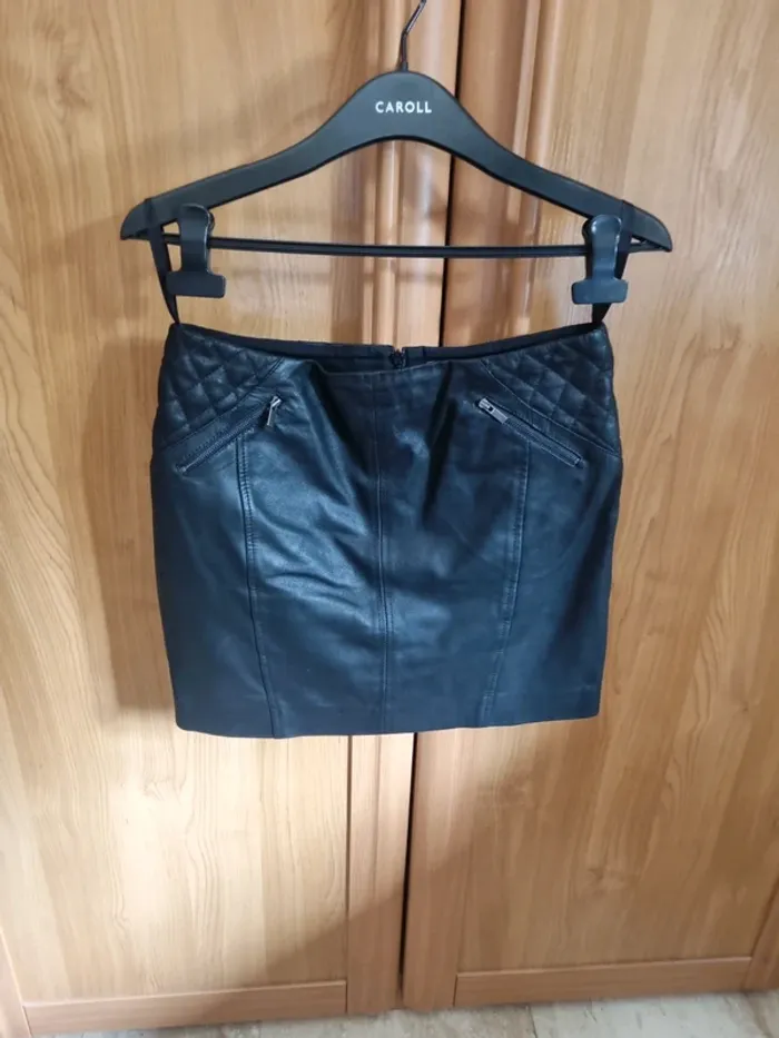 Jupe cuir noir