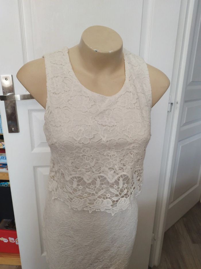 Robe dentelle blanche taille 38 - photo numéro 3