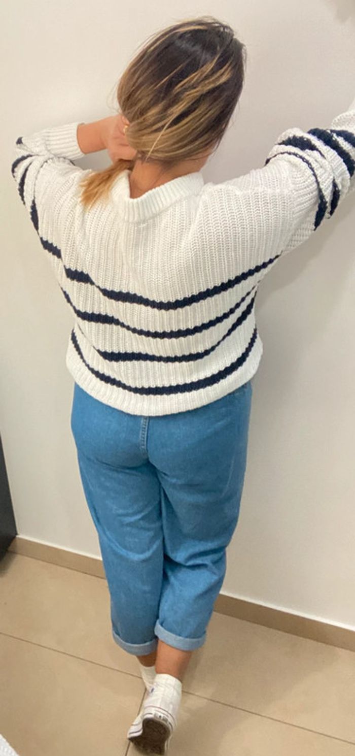 Superbe Pull Ample Bicolore Taille L - photo numéro 8