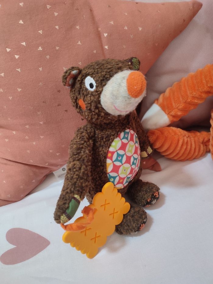 Peluche ours Tizours avec jouet de dentition - Ebulobo - photo numéro 3