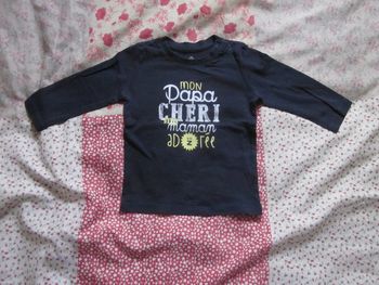 T-Shirt manches longues bleu marine 6 mois