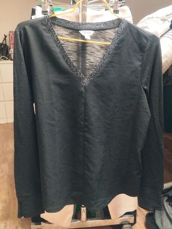 T-shirt à manches longues noir Calvin Klein taille S