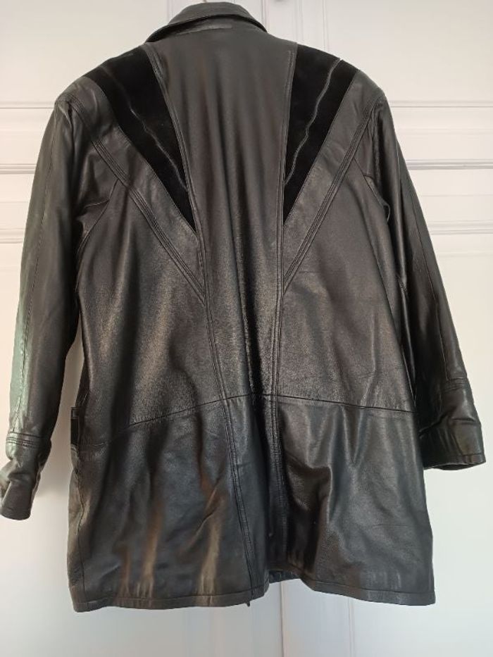Veste cuir et suédine