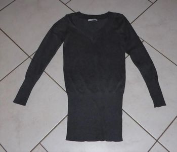 Pull gris long taille S