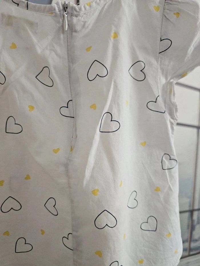 T-shirt léger style blouse motif cœur Vertbaudet taille 3 ans / 94 cm - photo numéro 3
