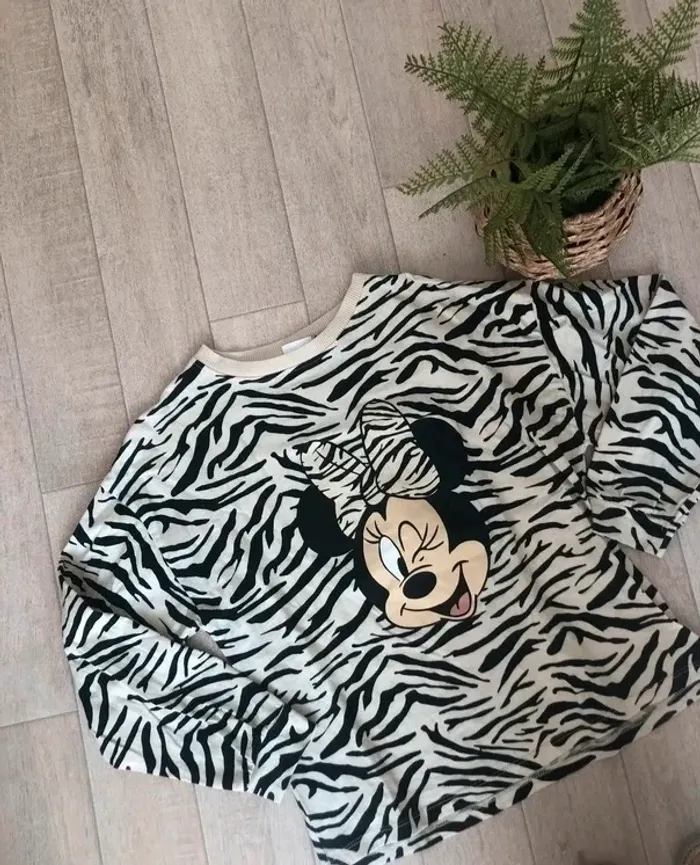 Tee-shirt beige noir fille Zara Disney - photo numéro 4