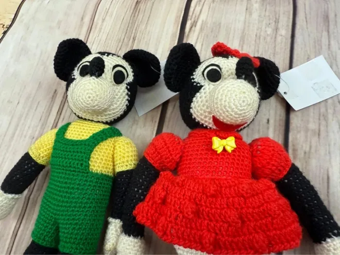 Peluches Disney Vintage import Japon Mickey & Minnie - photo numéro 14