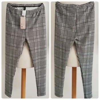 Pantalon léger noir et blanc Emery Rose taille M neuf avec étiquette