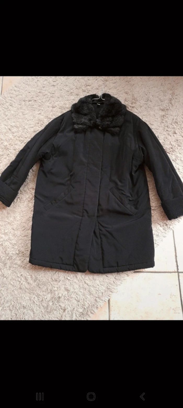 Manteau noir polyester imperméable T40