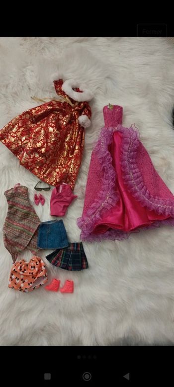 Lot accessoires et vêtements pour poupée style Barbie