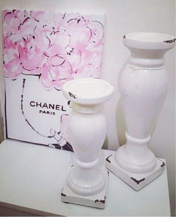 Lot 2 colonnes  blanc effet vieillis TBE 🕯