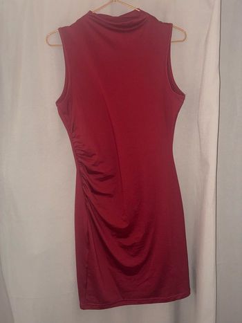 Robe moulante S rouge bordeaux
