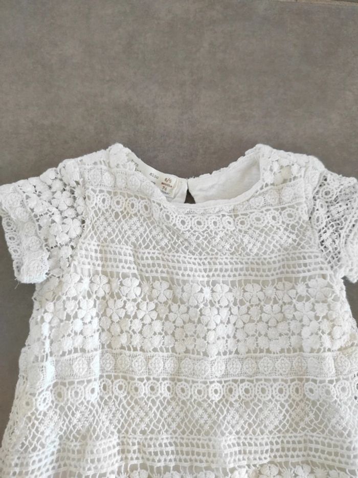 Robe 6/9 mois dentelle blanche - photo numéro 3
