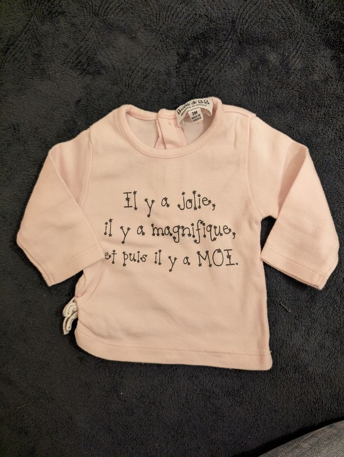 Lot t-shirts manches longues 3 mois - photo numéro 6