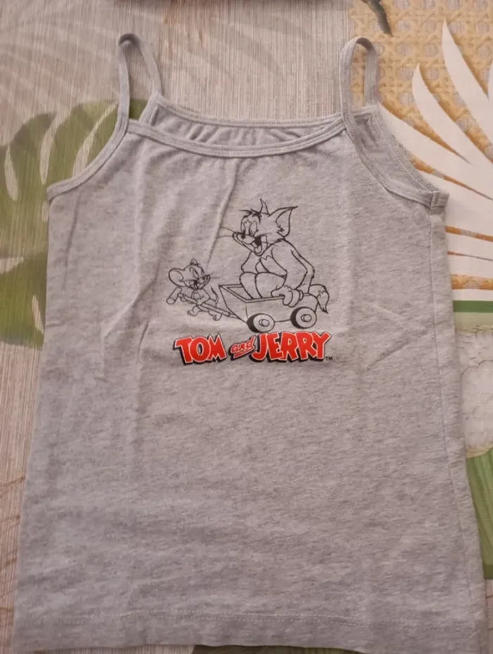 Lot de 10 maillots de corps à petites bretelles Tom et Jerry taille 98/104 - photo numéro 9