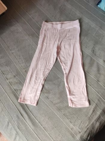 Legging court rose pâle